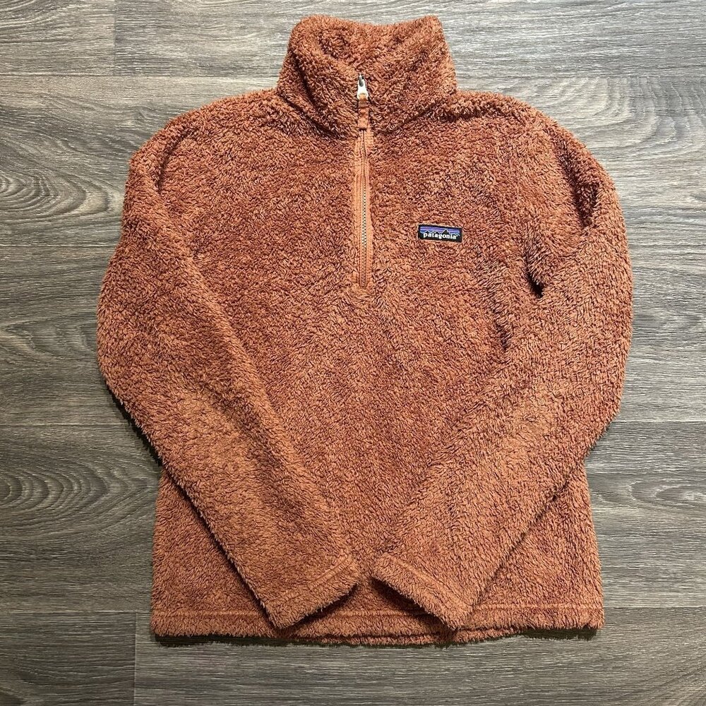 Patagonia Small Los Gatos Quarter Zip Fleece Pullover Soft Rust Century Pink
